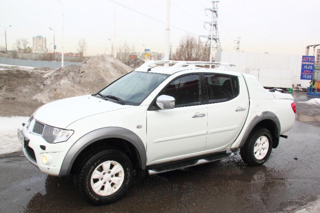 Рейлинги из алюминиевых труб Maxport White/Chrome Triton - Mitsubishi L200 2006-2015 - Рейлинги 