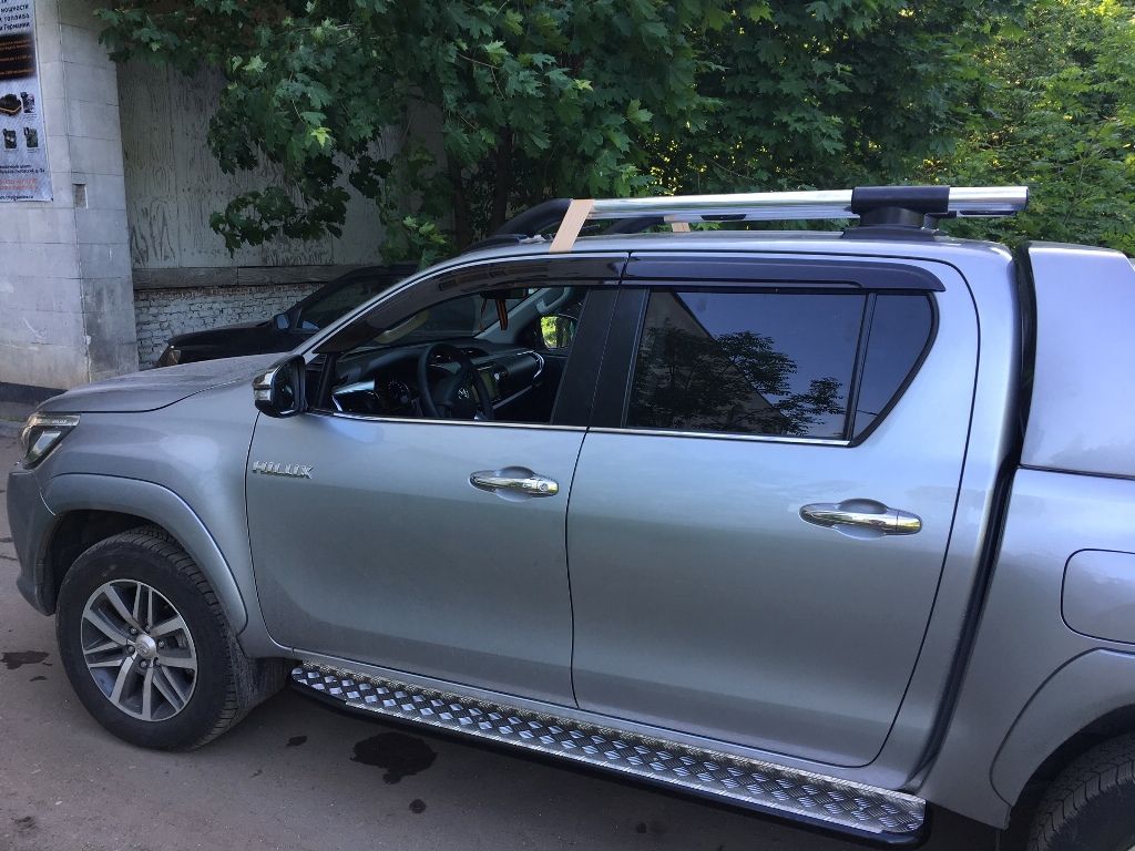 Рейлинги из алюминиевых труб Maxport Chrome - Toyota Hilux 2015-2024 - Рейлинги - 