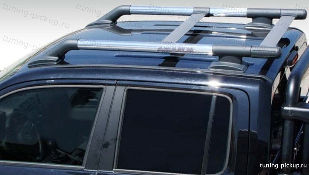 Рейлинги из алюминиевых труб Maxport Black/Chrome  - Volkswagen Amarok - Багажник
