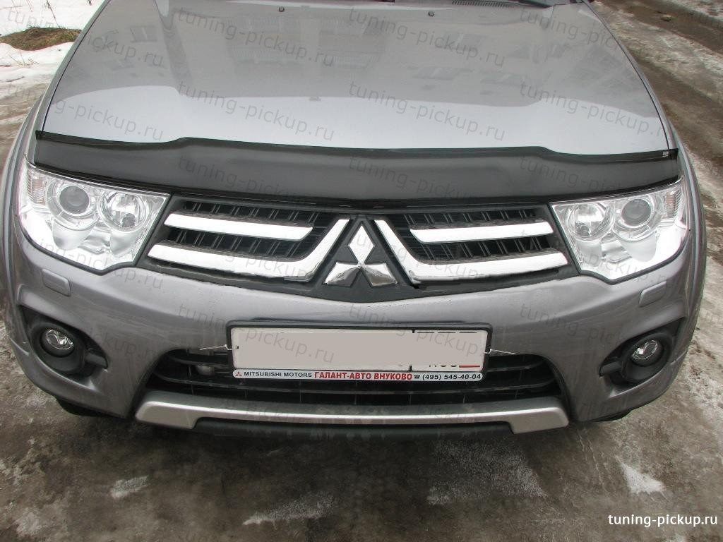 Дефлектор капота LONG - Mitsubishi L200 2006-2015 - Дефлекторы - 