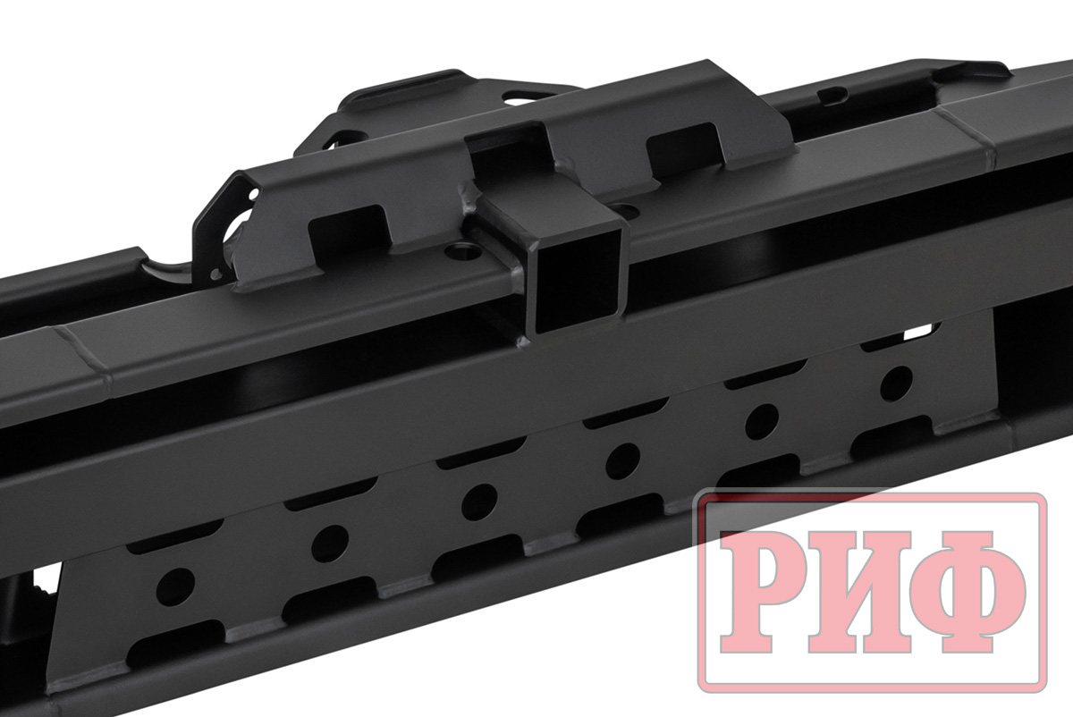 Changan Hunter / Бампер задний / Бампер РИФ силовой задний Changan Hunter Plus с квадратом под фаркоп и фонарями