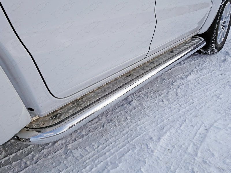Пороги с площадкой 60,3 мм - Volkswagen Amarok - Пороги