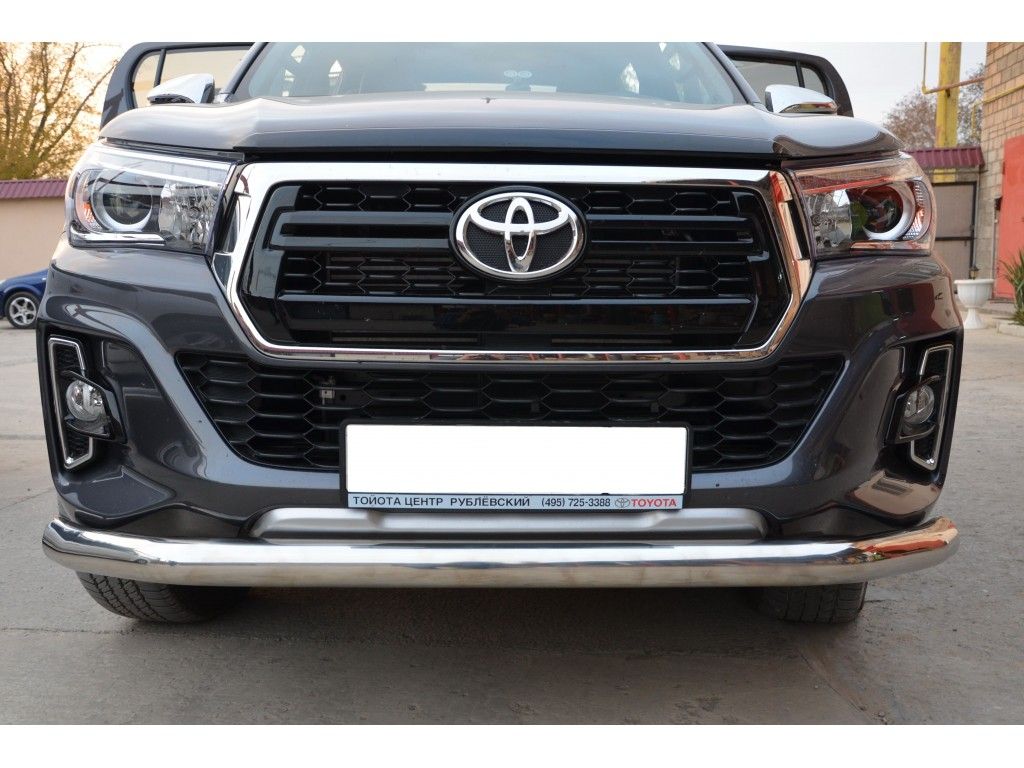 Защита переднего бампера (одинарная) d76 для ONYX и EXCLUSIVE  - Toyota Hilux 2015-2024 - Защита переднего бампера  - 