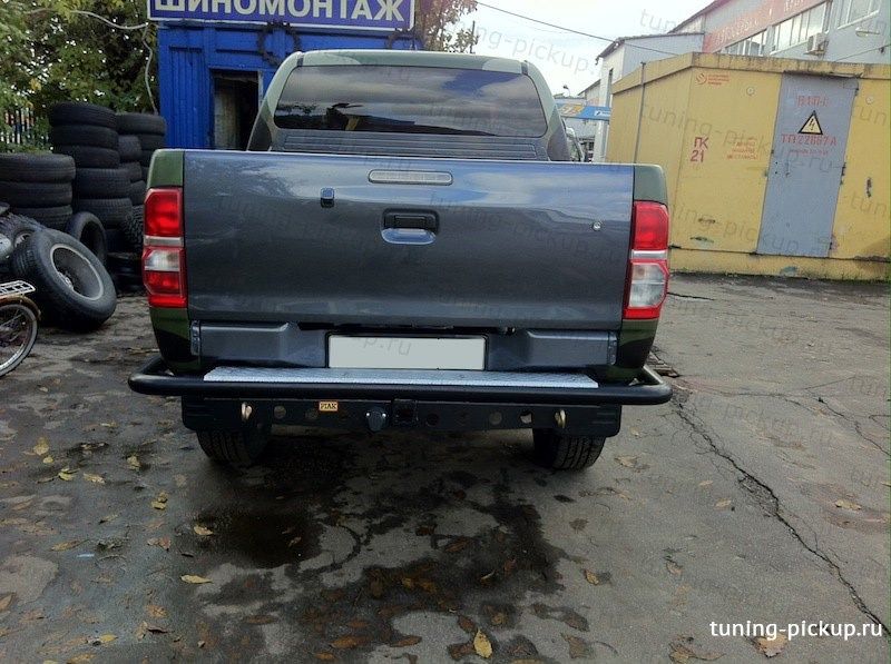Бампер задний PIAK усиленный - Toyota Hilux 2011-2015 - Бампер задний