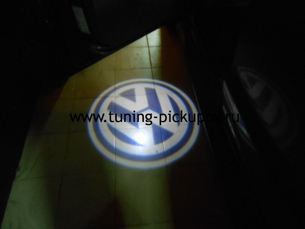 Подсветка в двери MyDean CLL-006 с логотипом Volkswagen комплект 2 шт. - Volkswagen Amarok - Светодиодная подсветка в дверь - 