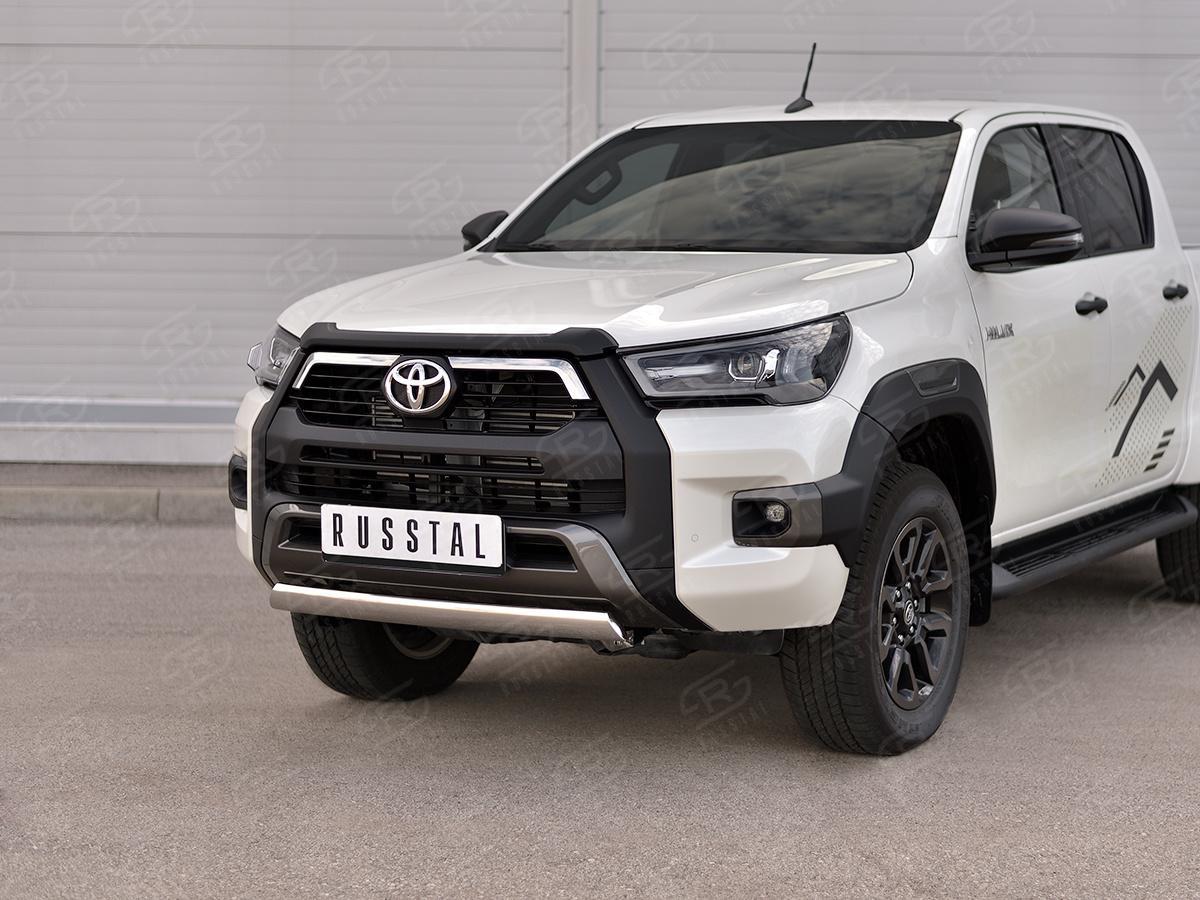 Toyota Hilux / Защита переднего бампера / Защита переднего бампера d75х42 дуга