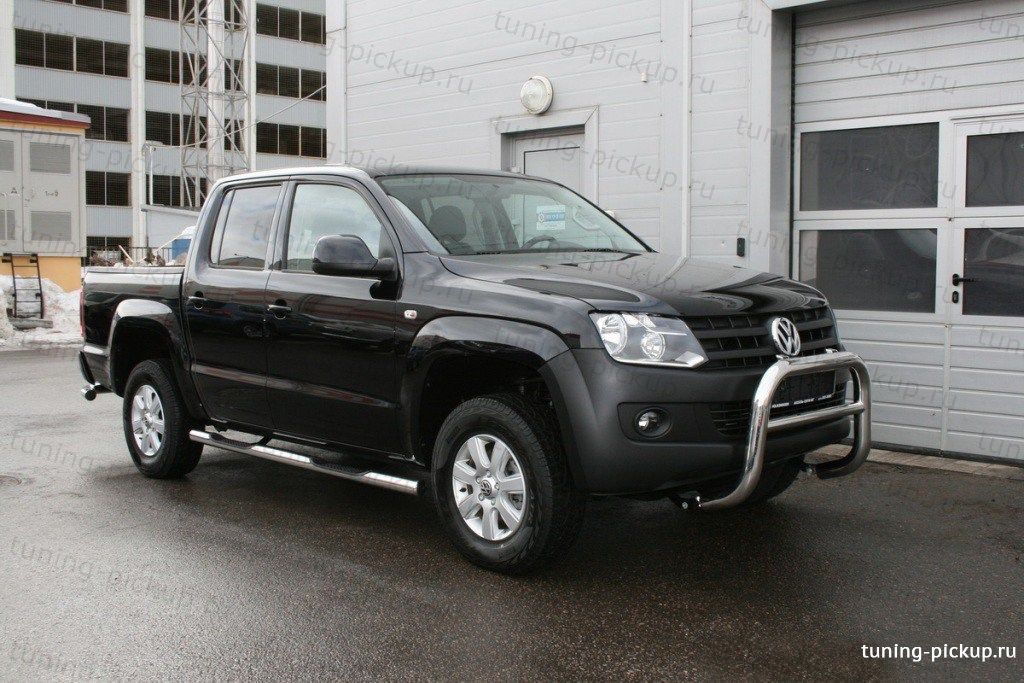 Решетка передняя мини d 76 низкая  - Volkswagen Amarok - Защита переднего бампера