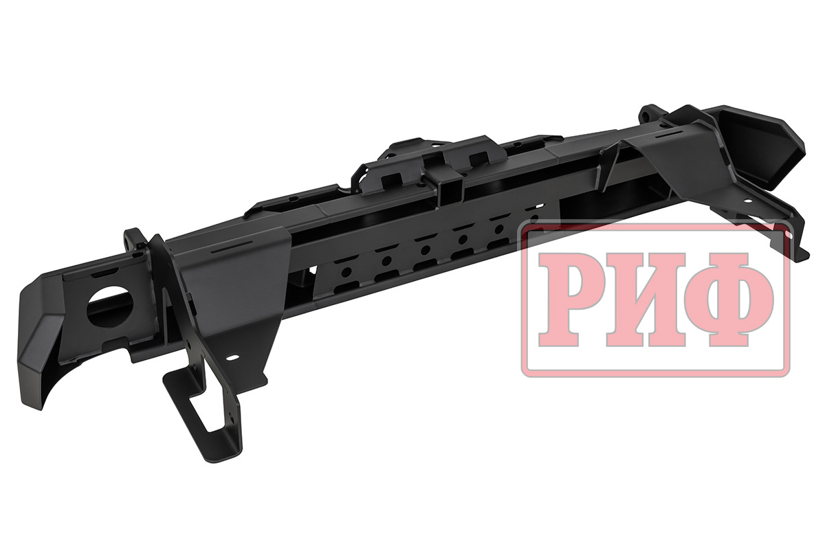 Changan Hunter / Бампер задний / Бампер РИФ силовой задний Changan Hunter Plus с квадратом под фаркоп и фонарями