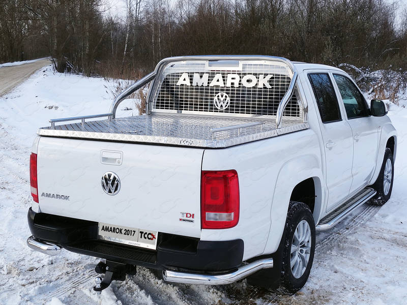 Защита задняя d 76 «уголки» (компл 2шт.) - Volkswagen Amarok - Защита заднего бампера