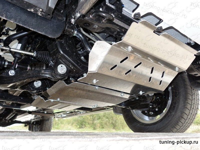 Toyota Hilux / Защита ДВС, РК, КПП, Т.Б. / Защита Радиатора, ДВС, КПП, РК (Алюминий)