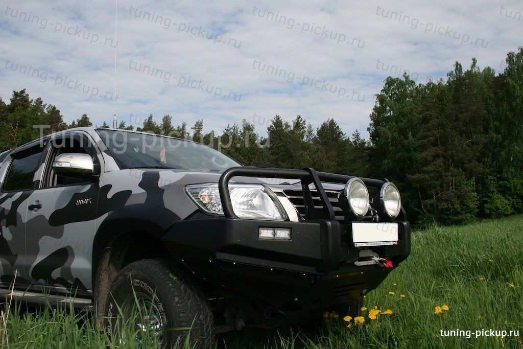 Бампер передний усиленный PIAK - Toyota Hilux 2011-2015 - Бампер передний