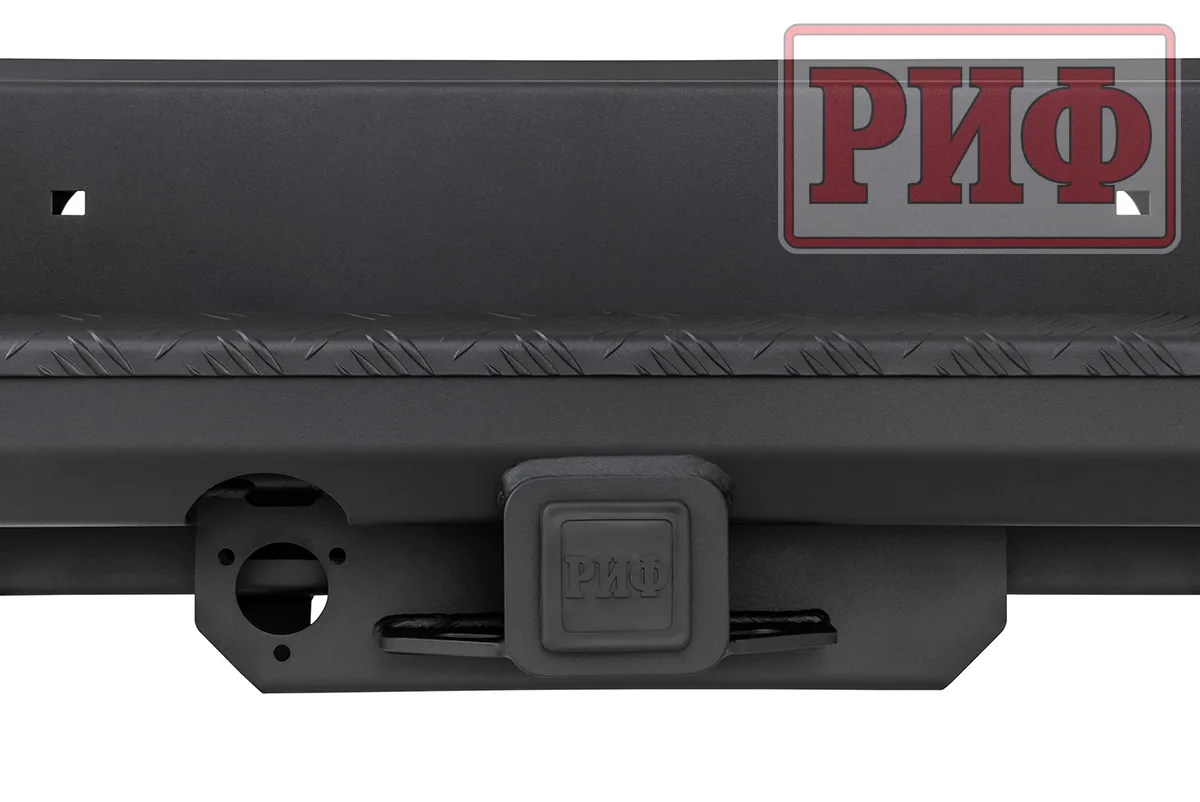 Great Wall / Poer / Бампер задний / Бампер РИФ силовой задний с квадратом под фаркоп и фонарями