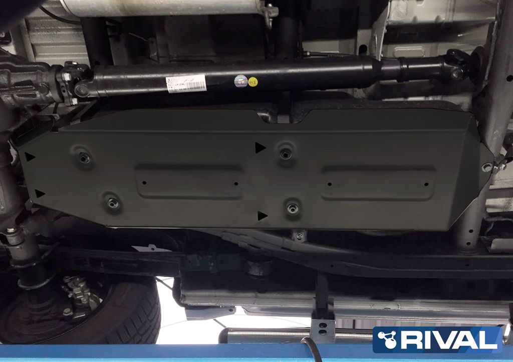 Защита топливного бака стальная + крепеж, RIVAL V 2.0TDI;3.0TDI - Volkswagen Amarok - Защита картера, кпп и топливного бака