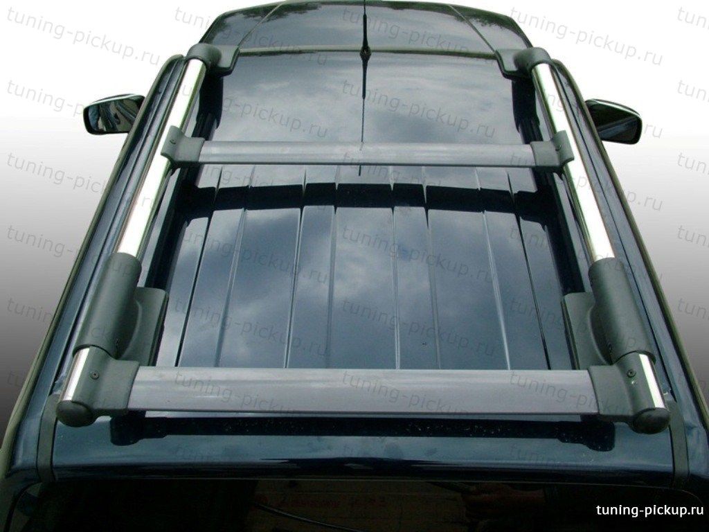 Maxport Black/Chrome рейлинги из алюминиевых труб - Mitsubishi L200 2006-2015 - Багажники на крышу - 
