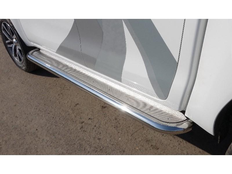 JAC / T9 / Пороги / Пороги с площадкой (нерж. лист) 60,3 мм JAC T9