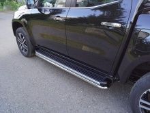 Защита оригинальных порогов 42,4 мм. - Mercedes X-Class - Защита штатных порогов