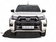 Защита переднего бампера d63 волна - Toyota Hilux 2015-2023 - Защита переднего бампера 