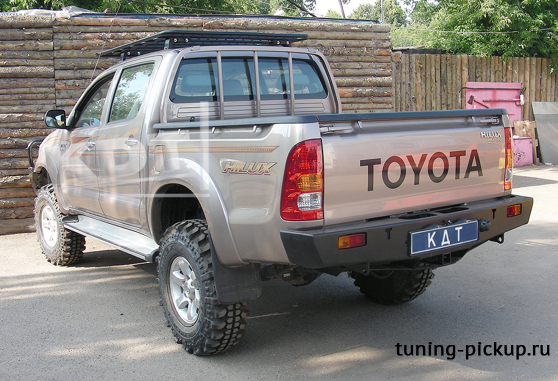 Бампер задний усиленный KDT - Toyota Hilux 2011-2015 - Бампер задний