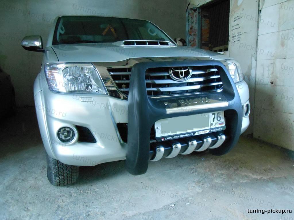 Защита переднего бампера QT002  PASIFIC - Toyota Hilux 2011-2015 - Защита переднего бампера - 