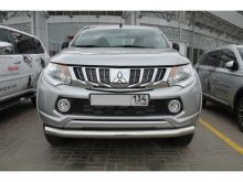 Защита переднего бампера d76  - Mitsubishi L200 2015-2024 - Защита переднего бампера