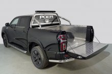 Защита кузова и заднего стекла 75х42 мм со светодиодной фарой для Poer - Great Wall - Защитные дуги в кузов пикапа - Дуги для Poer