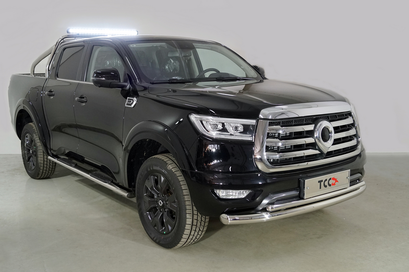 Great Wall / Poer / Защита переднего бампера / Защита передняя нижняя (двойная) 76,1/42,4 мм для Poer