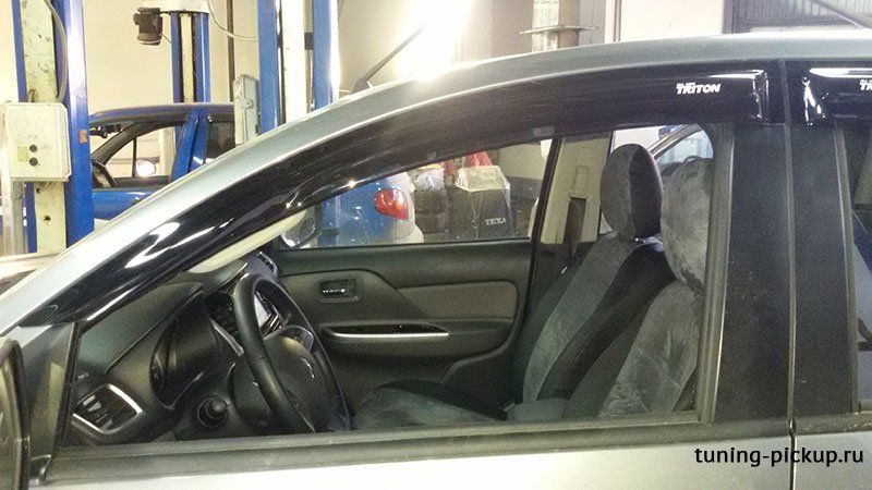 Дефлекторы боковых окон   - Mitsubishi L200 2015-2024 - Дефлекторы