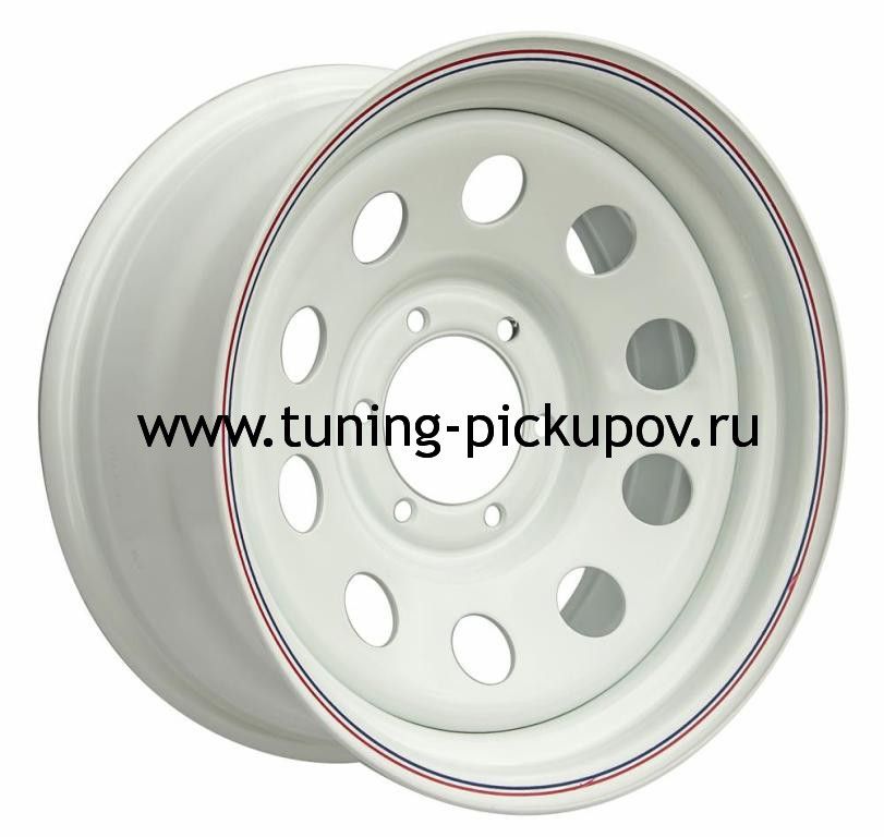 Диск стальной белый с колпаком ступичным 6×139,7 8xR17 d110 - Toyota Hilux 2011-2015 - Диски колесные