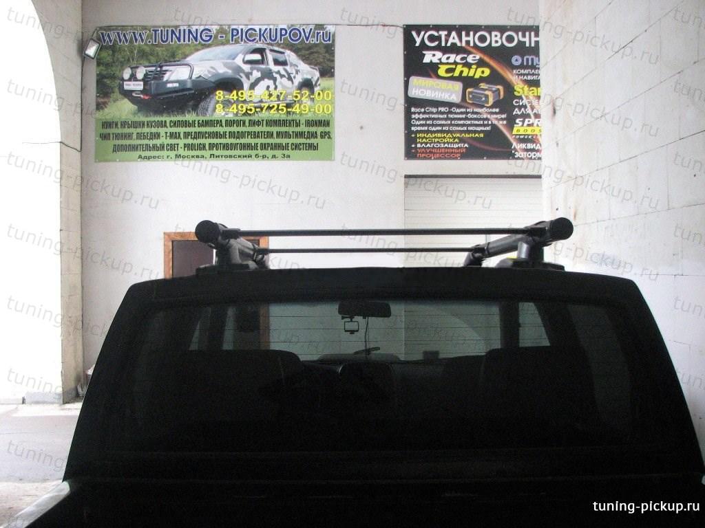 Рейлинги из алюминиевых труб Maxport Black - Nissan NP300 - Багажник - 