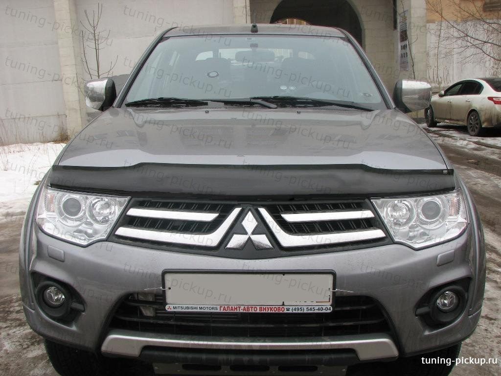 Дефлектор капота LONG - Mitsubishi L200 2006-2015 - Дефлекторы