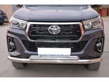 Защита переднего бампера (двойная) d76/60 для ONYX и EXCLUSIVE - Toyota Hilux 2015-2024 - Защита переднего бампера 