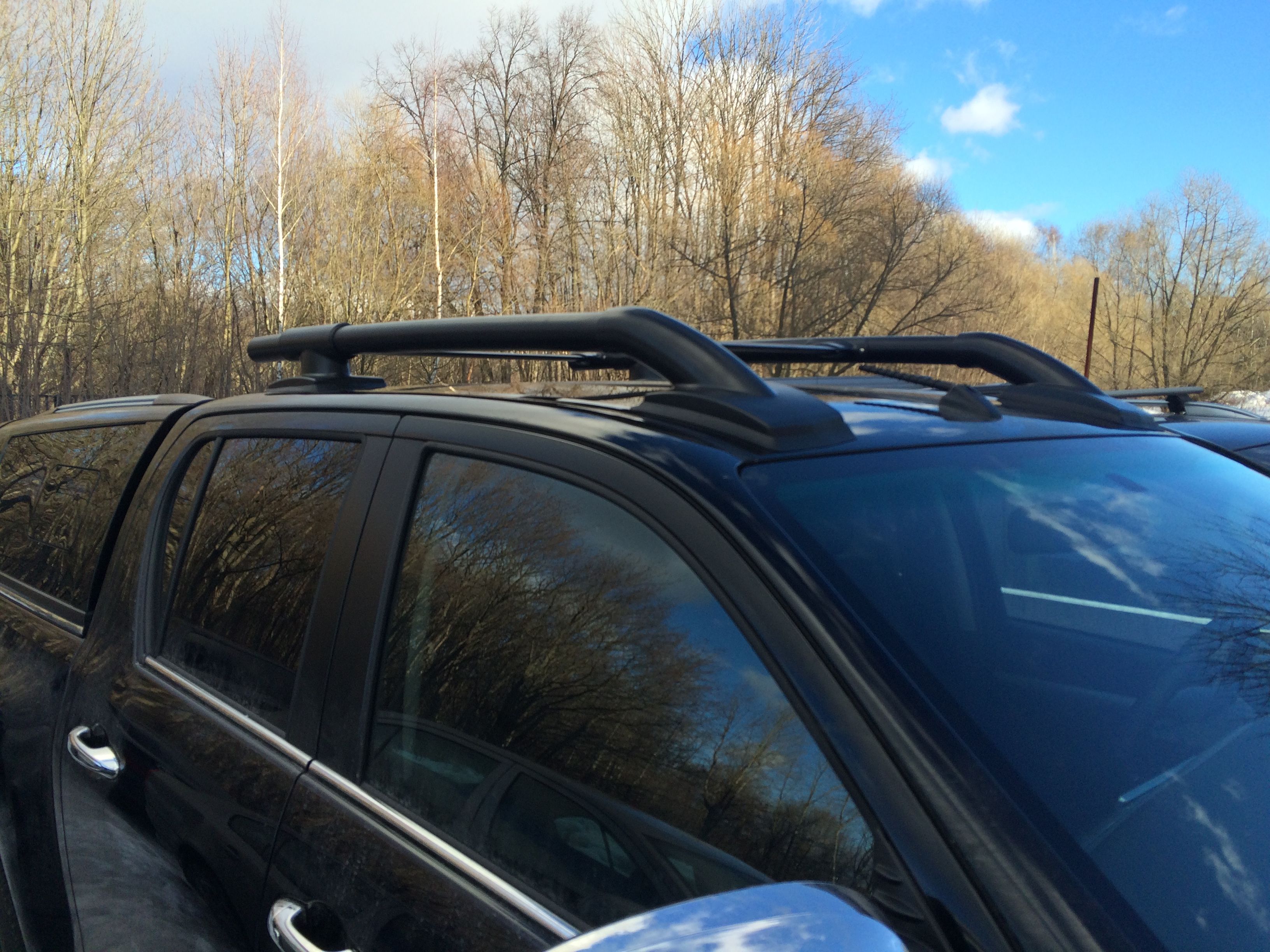 Toyota Hilux / Рейлинги / Рейлинги из алюминиевых труб Maxport Black