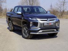 Защита переднего бампера (нижняя) 76,1мм - Mitsubishi L200 2015-2024 - Защита переднего бампера