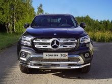 Защита передняя нижняя (с ДХО) 60,3 мм - Mercedes X-Class - Защита переднего бампера