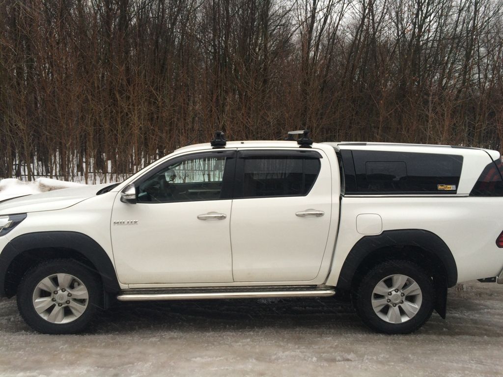 Пороги с листом d-60 - Toyota Hilux 2015-2024 - Пороги - 