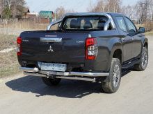 Защита заднего бампера (уголки) 76,1 мм для т.с. без бампера - Mitsubishi L200 2015-2024 - Защита заднего бампера