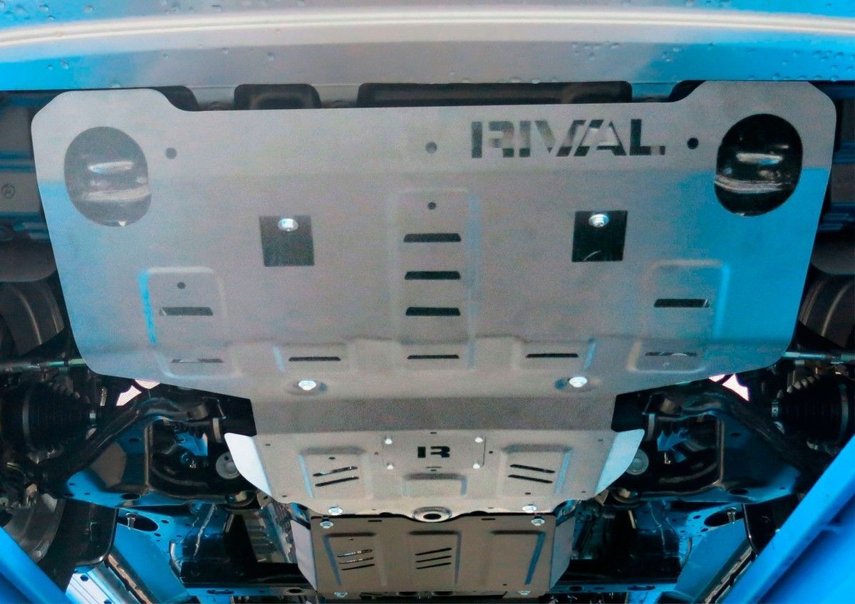 Защита Радиатора, ДВС, КПП, РК (2.4 TD, 2.8 TD) (Алюминий) - Toyota Hilux 2015-2022 - Защита ДВС, РК, КПП, Т.Б. - 