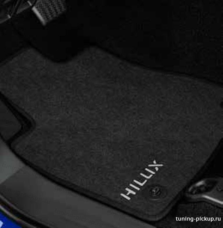 Коврики в салона текстильные 4 шт. цвет черный - Toyota Hilux 2015-2023 - Коврики