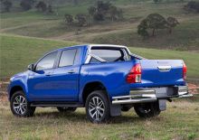 Защита заднего бампера d76/d42 уголки - Toyota Hilux 2015-2024 - Защита заднего бампера