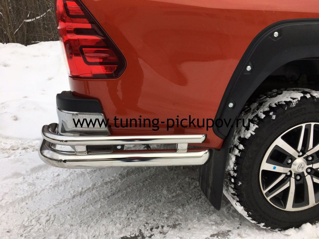 Toyota Hilux / Защита заднего бампера / Защита заднего бампера d76/d42 уголки
