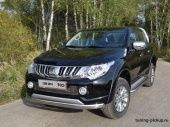 Защита передняя нижняя 76 мм  - Mitsubishi L200 2015-2024 - Защита переднего бампера
