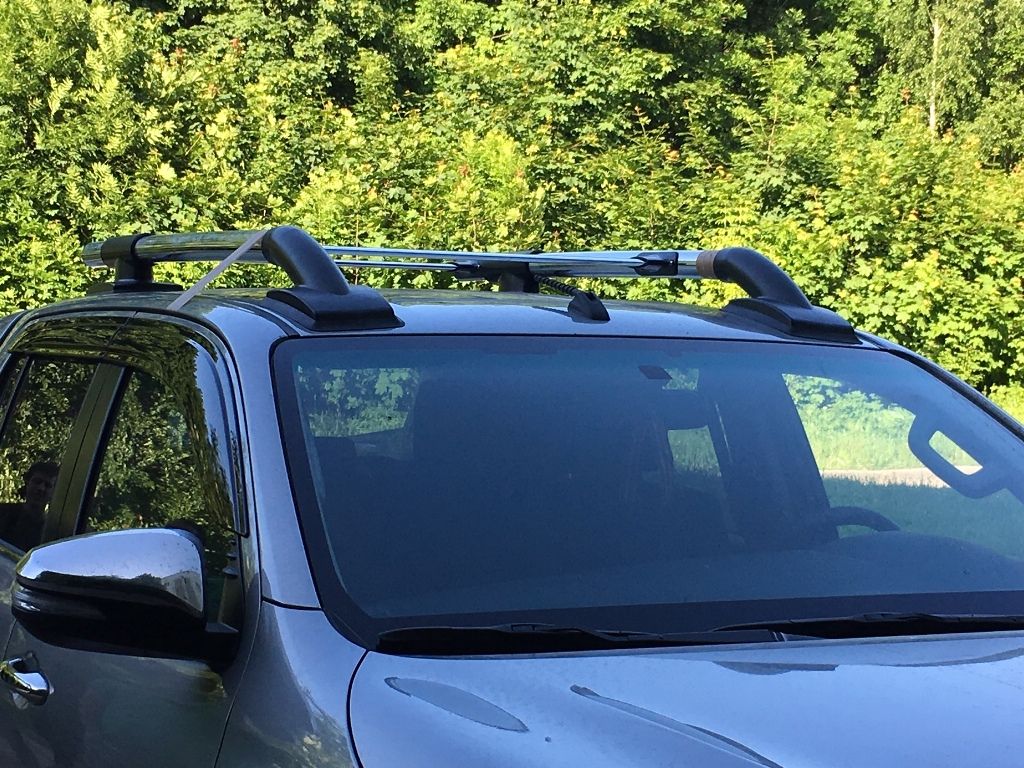 Рейлинги из алюминиевых труб Maxport Chrome - Toyota Hilux 2015-2024 - Рейлинги - 