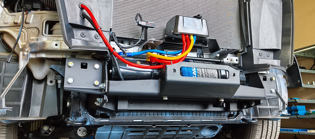 Changan Hunter / Площадка под лебедку / Площадка РИФ под лебёдку в штатный бампер Changan Hunter Plus