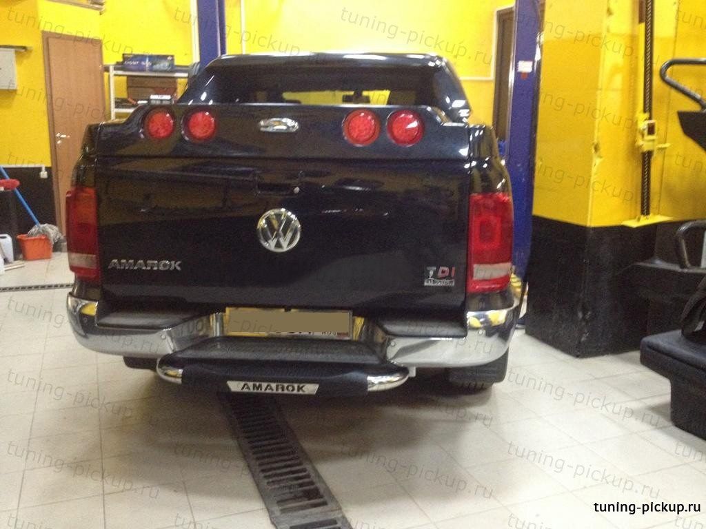 Задняя подножка AK025 TITANIC  - Volkswagen Amarok - Защита заднего бампера - 