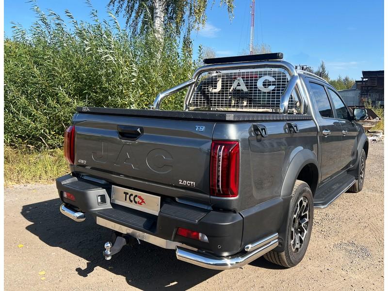 JAC / T9 / Защита заднего бампера / Защита задняя (уголки двойные) 76,1/42,4 мм для JAC T9