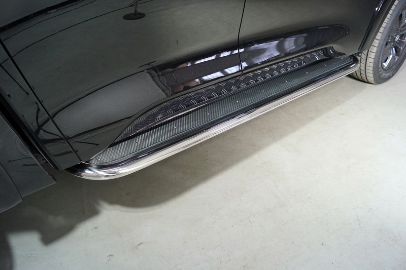 Great Wall / Poer / Пороги / Пороги с площадкой (нерж. лист) 75х42 мм для Poer