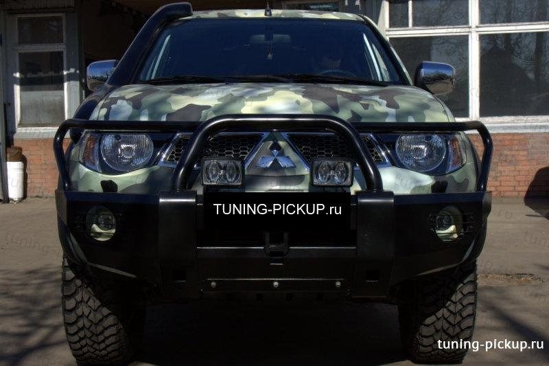 Бампер передний усиленный в полной комплектации - Mitsubishi L200 2006-2015 - Бампер передний - 