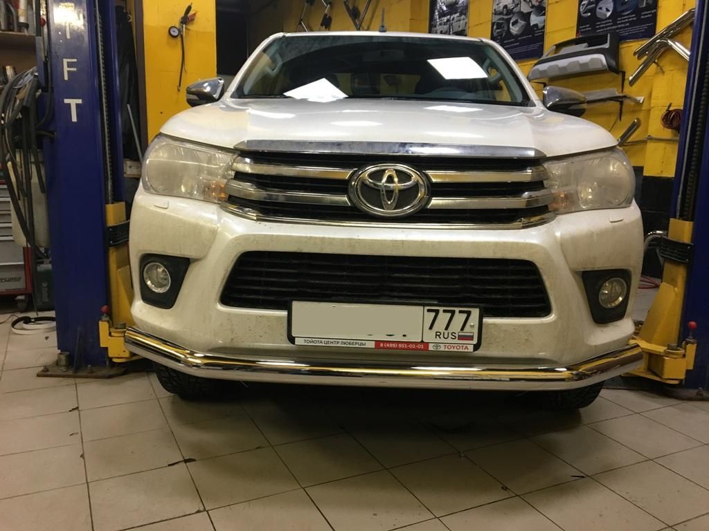 Toyota Hilux / Защита переднего бампера / Защита переднего бампера OE-Style, Ø76мм.