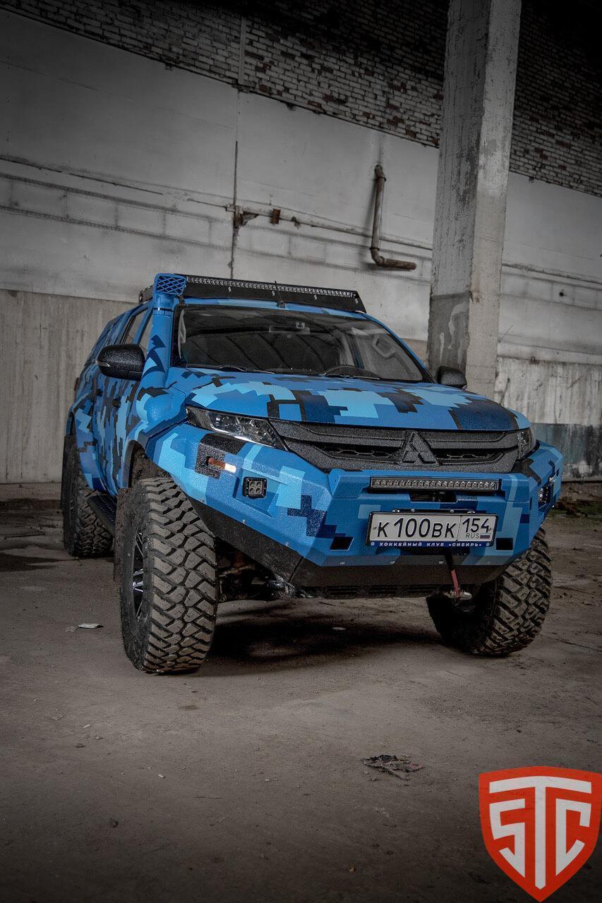 Mitsubishi / L200 2015-2024 / Бампер передний / Бампер передний усиленный + ПТФ