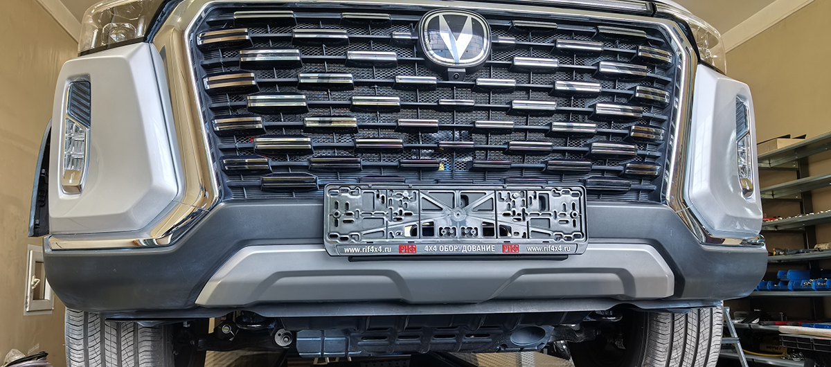 Changan Hunter / Площадка под лебедку / Площадка РИФ под лебёдку в штатный бампер Changan Hunter Plus